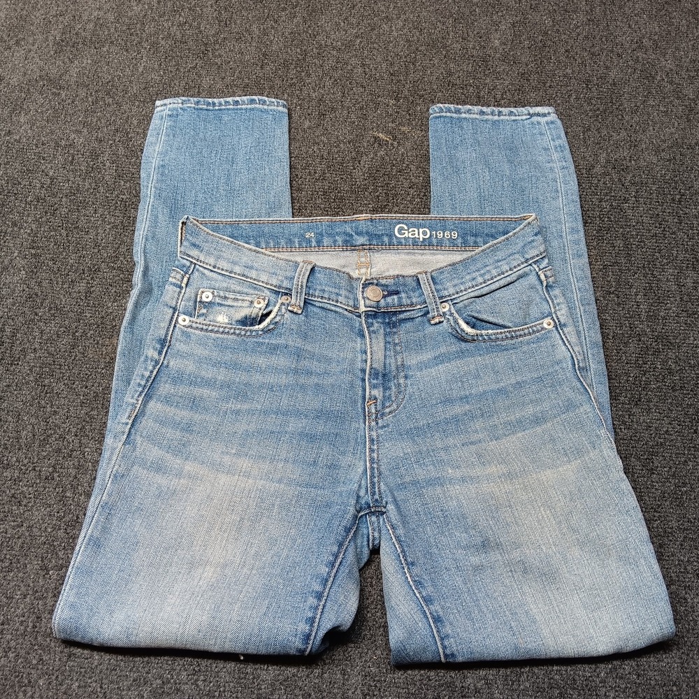 Gap 1969 Skinny Jeans Womens 24 Blue Skinny‎ Light Mid Rise Stretch Denim Pants